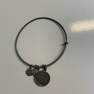 SILVER Alex and Ani “C” Bracelet
